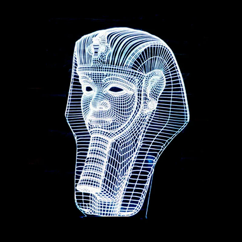 Новая 3d лампа Фараона 7 цветов сенсорный светодиодный светильник беспроводной