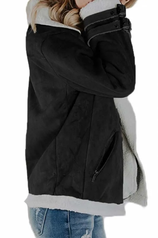 Женская теплая куртка с карманами бархатная флисовой подкладкой 3 цвета модель