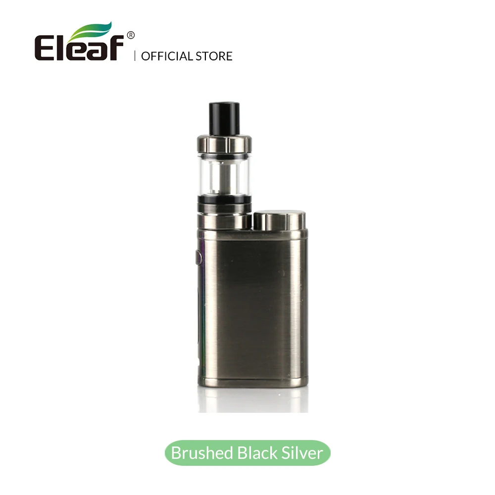 [RU/FR/ES] Eleaf iStick Pico Mod/iStick Pico 75 Вт комплект с MELO III мини распылитель коробка мод в EC головы 2 мл Melo 3 E сигареты - Цвет: Brush BlackSilverKit