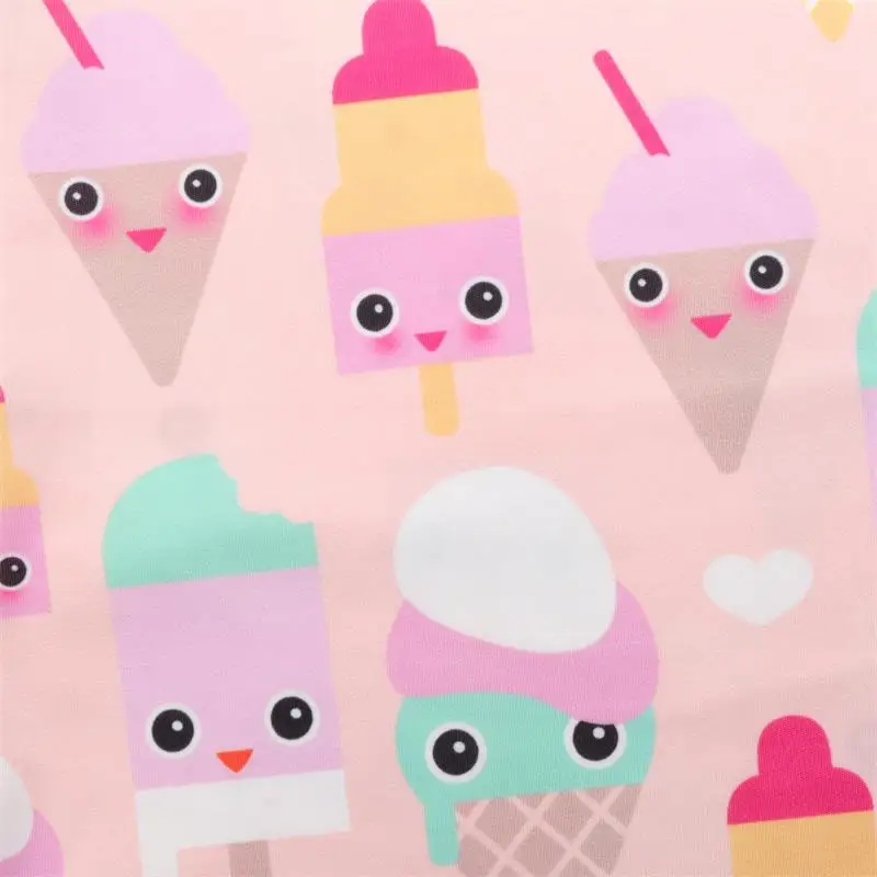 cute Summer Kids Cartoon icecream Print Children Sleeveless Clothes Girl A-line Dress Birthday Party Princess Dresses | Детская одежда