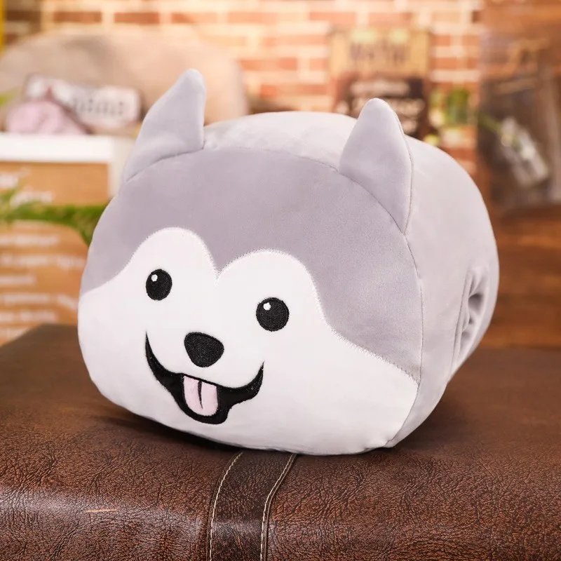 Husky Милая мультяшная теплая мягкая плюшевая набивная Подушка, животные, хомяк, утка, эльф, Тоторо, Хаски, медведь, свинья, лиса, игрушка, подарок для девочки - Цвет: Husky