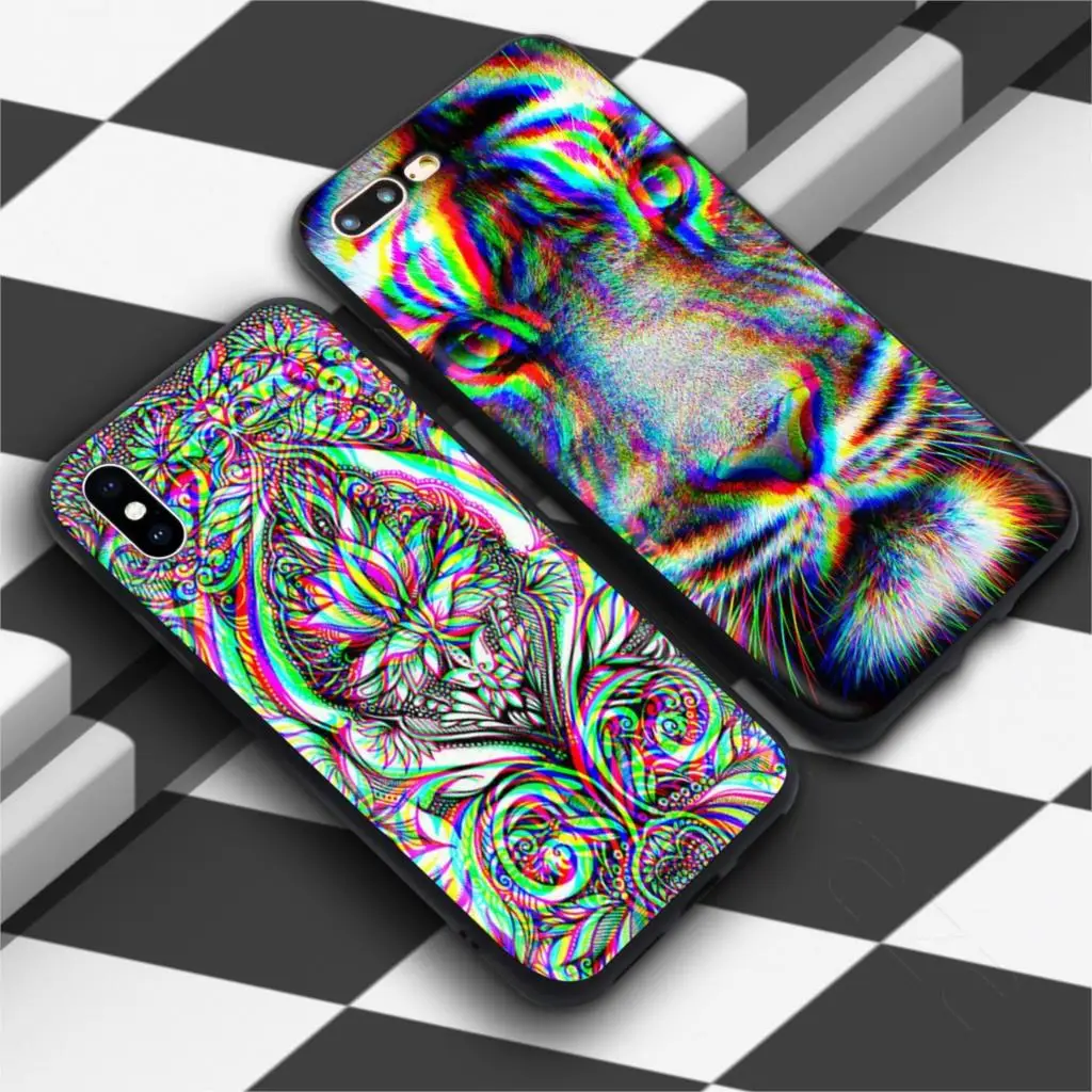 Lavaza психоделическая футболка арт чехол для iPhone 11 Pro XS Max XR X 8 7 6 6S Plus 5 5S se