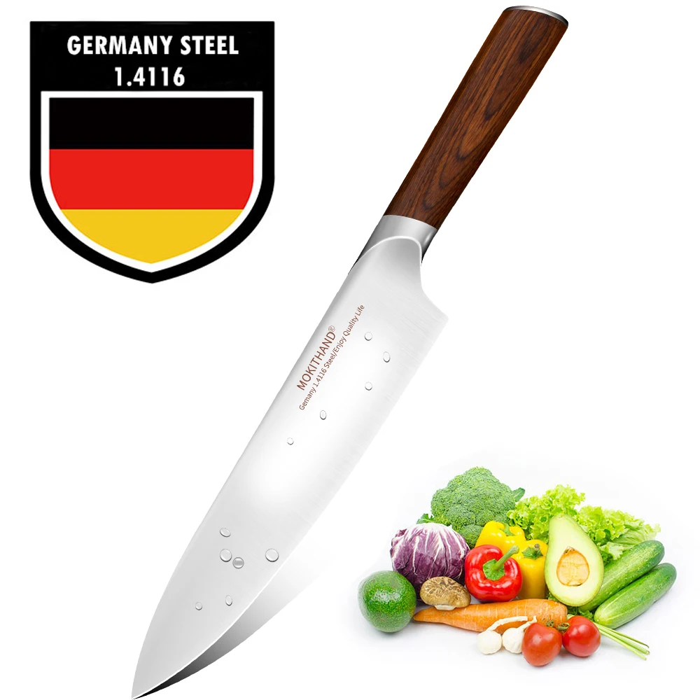 8.0 Chef knife Набор японских поварских ножей, Профессиональный кухонный нож, Германия 1,4116, нож для приготовления овощей из высокоуглеродистой стали - Цвет: 8.0 Chef knife