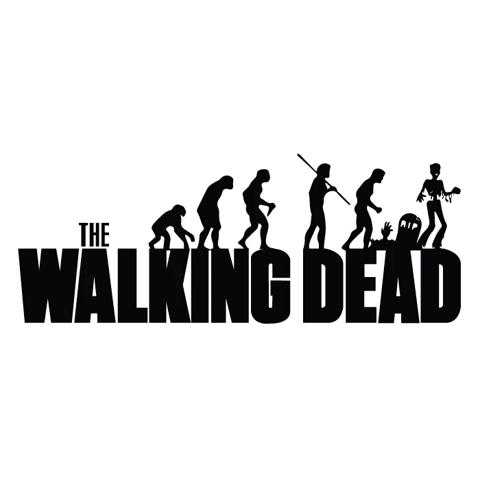 The Walking Dead Evolution Wall Sticker the Walking Dead Wall Art Banksy Vinyl Wall Art Wall Stickers Home Decor 4 Sizes image 2
