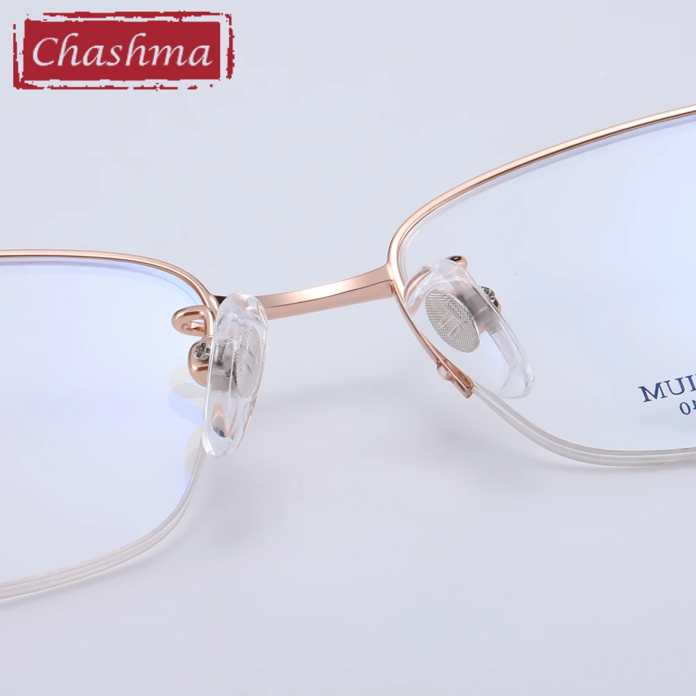 Женская титановая полуоправа для очков Chashma фиолетовая оправа рецептурных