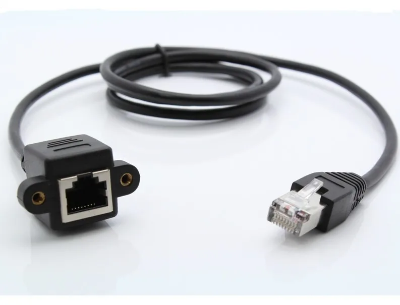 1 м 3 28 фута RJ-45 RJ45 Cat5 папа к женскому M/F LAN Ethernet Сетевой удлинитель шнур винт замок