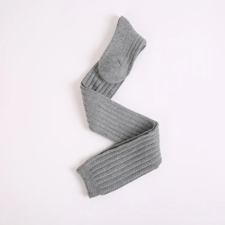 light grey 2 пары, женские вязаные длинные чулки, уличная одежда, дышащие носки выше колена, женская спортивная одежда, плотные чулки в Вертикальную Полоску - Цвет: light grey