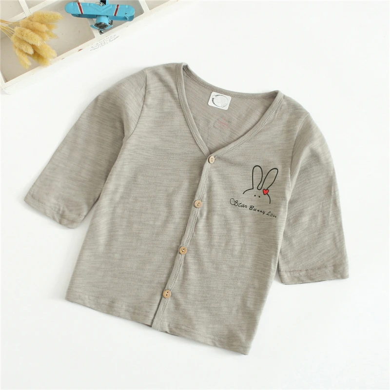 Тонкая хлопковая одежда для девочек детский топ с мультяшным рисунком маленьких