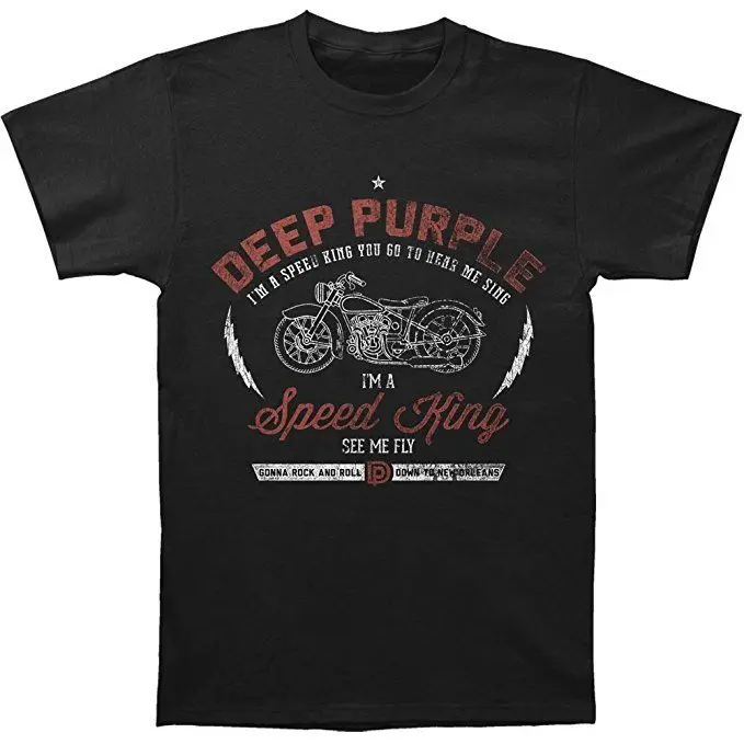 Deep purple Скорость King Для мужчин черный футболка SM md LG XL XXL Новый | Мужская одежда