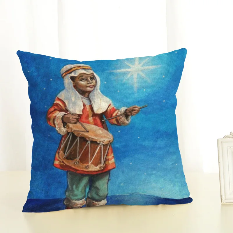 1 Новогодние рождественские украшения для дома Adornos De Navidad украшения дома аксессуары Замороженные натальные Подушка Navidad крышка Иисуса - Цвет: 1