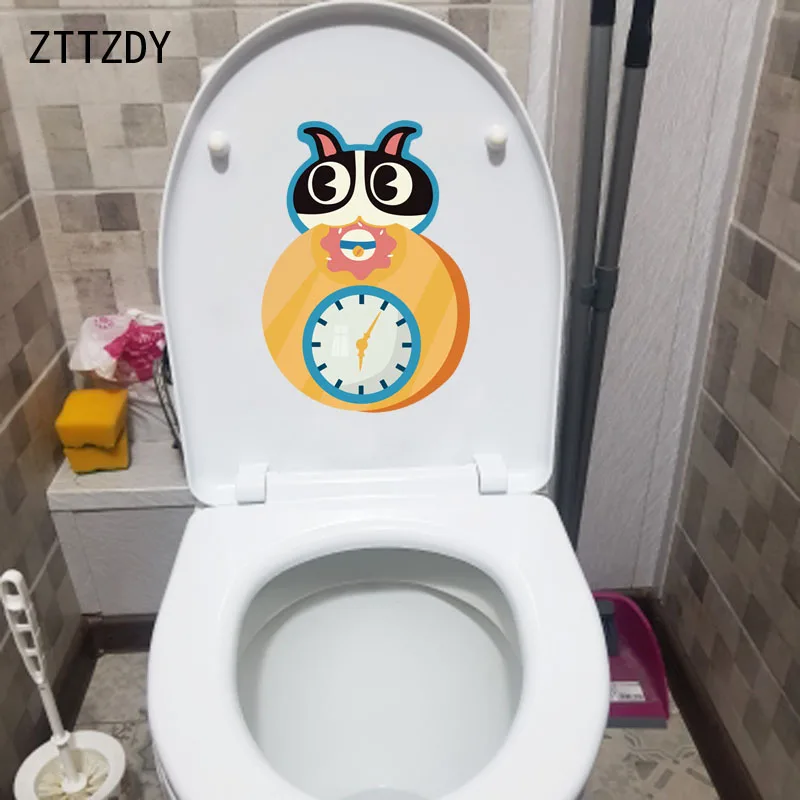 ZTTZDY 17 6*24 5 см часы в виде кошки наклейка для детской спальни домашний декор