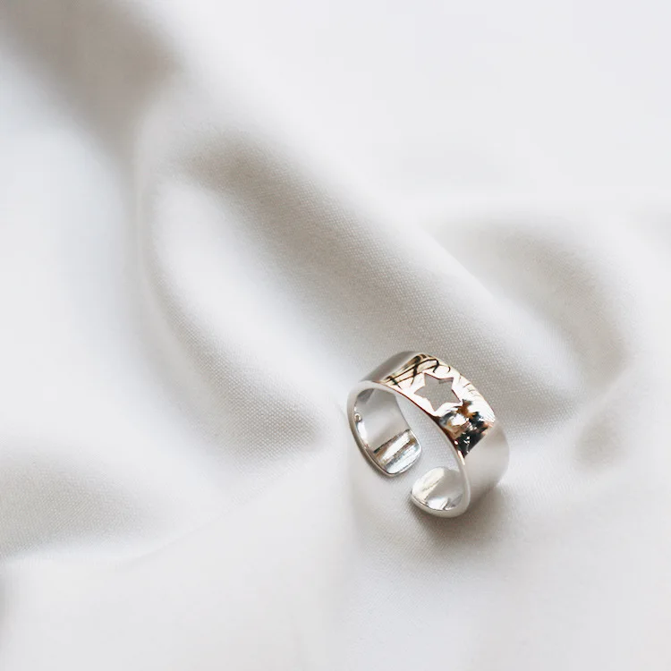 1 шт. Аутентичные S925 стерлингового серебра ювелирные украшения в дырочку звезда