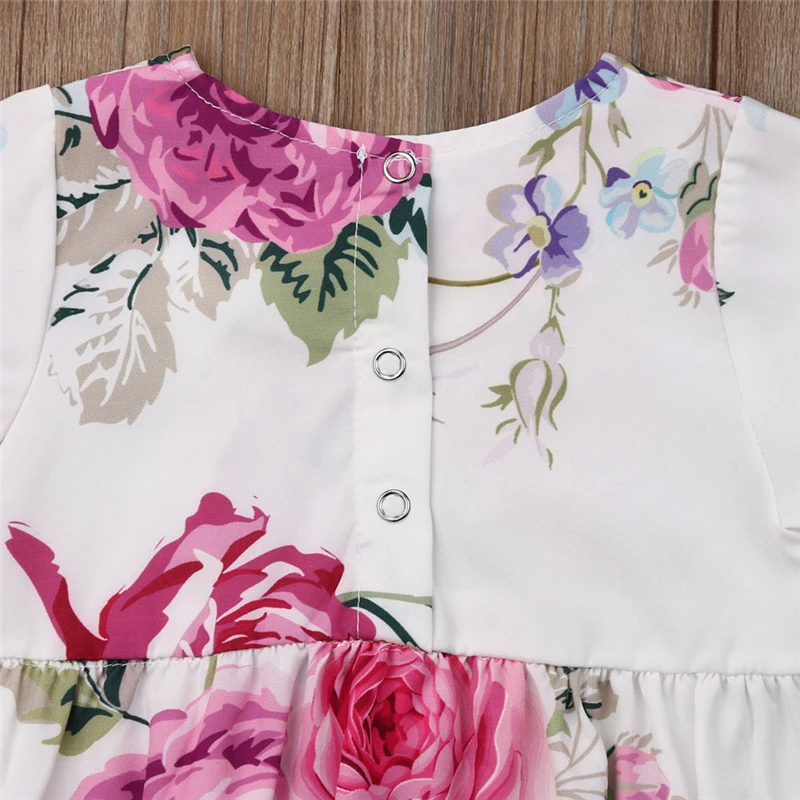 Боди для новорожденных девочек с розами летний белый комбинезон короткими