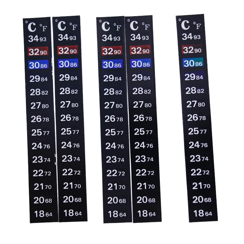 5 шт. клейкая лента для термометра аквариума 30% скидка|thermometer strip|temperature stickercolor
