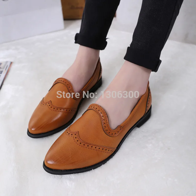 New Vintage Women Pointed Toe Oxford 