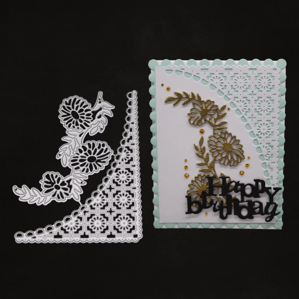 Цветок Кружева угол металла резки Скрапбукинг Новое прибытие 2019 для