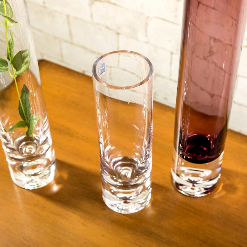 Прямой прозрачный стеклянный вазы NewBottle с эффектом пузырьков гидропонная для