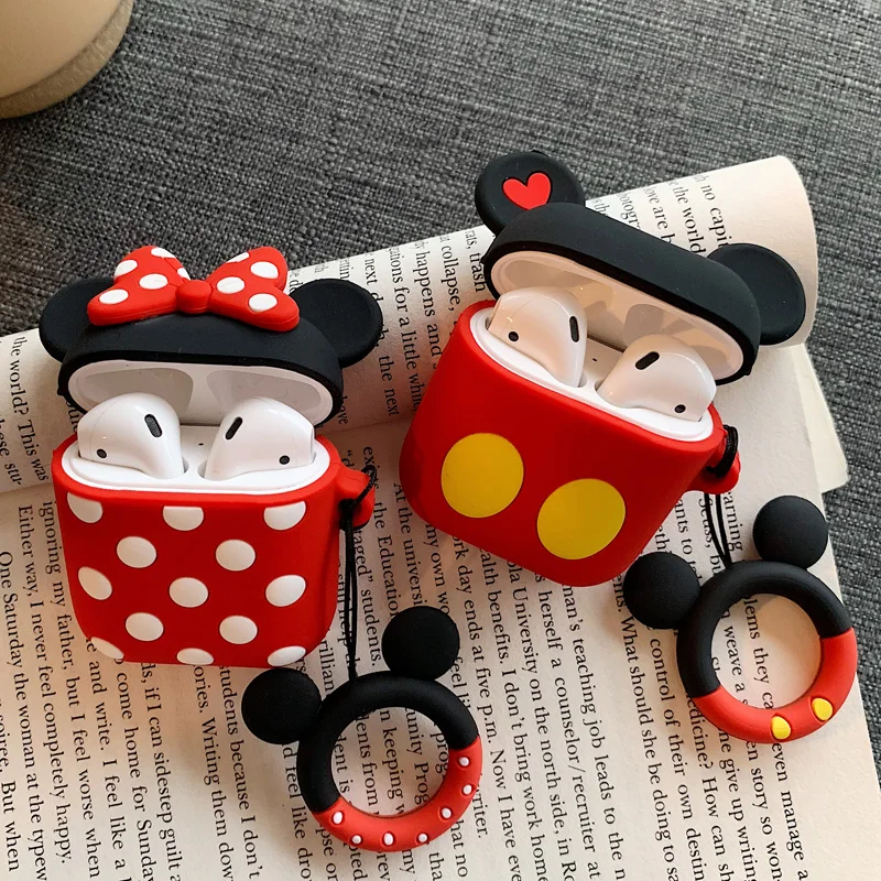 Милая Гирлянда для мобильного телефона с Минни Микки гарнитура airpods Мягкая