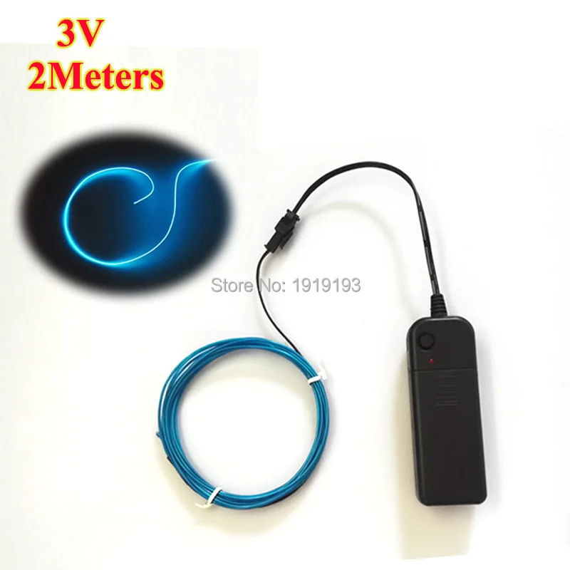 Светодиодная лента с неоновой нитью 1 3 мм 2 метра DC3V контроллер для переключения