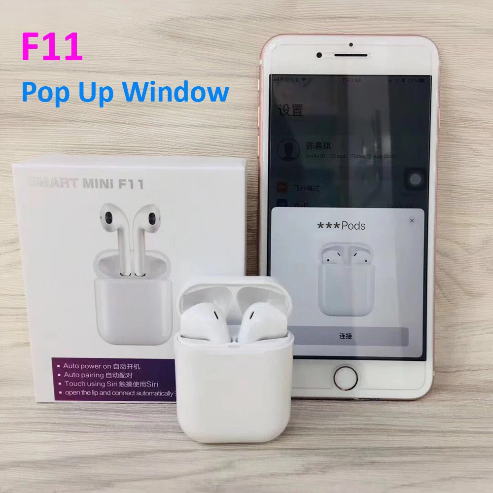 50 шт. Pop up Window TWS F11 i11 беспроводные наушники 5 0 bluetooth Беспроводная гарнитура PK I12 I9 i10