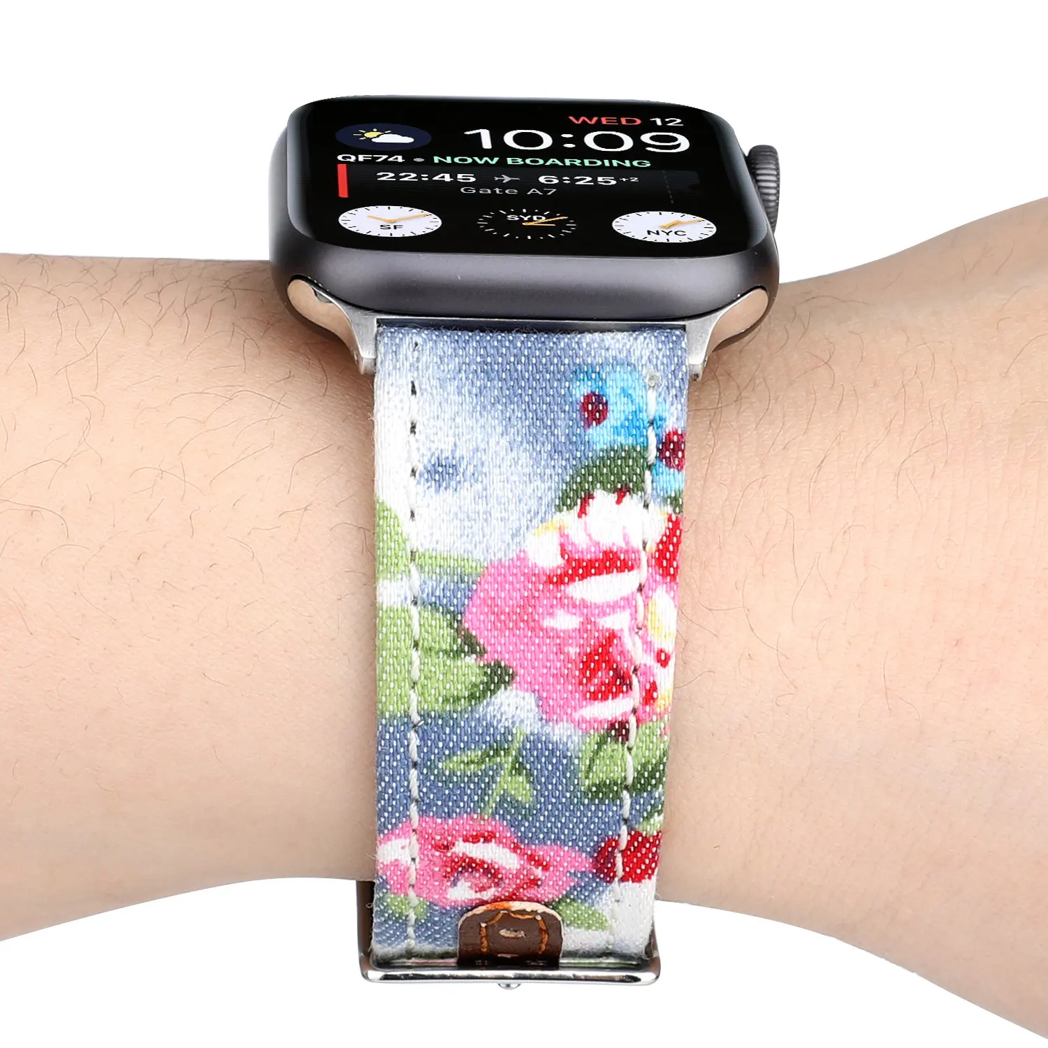 Фото Ремешок для часов iWatch Series 4, 3, 2, 1, 38, 42, 40, 44 мм, из искусственной кожи №3