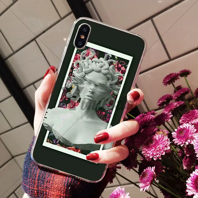 Yinuoda Medusa Vaporwave Glitch Art мягкий чехол для телефона Apple iPhone 8 7 6 6S Plus X XS MAX 5 5S SE XR |