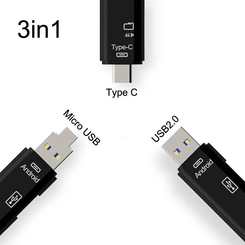 Type C Micro USB TF кард ридер 2 0 OTG адаптер для MACBOOK samsung Galaxy S5 S6 S7 Edge S8 S9 Plus huawei