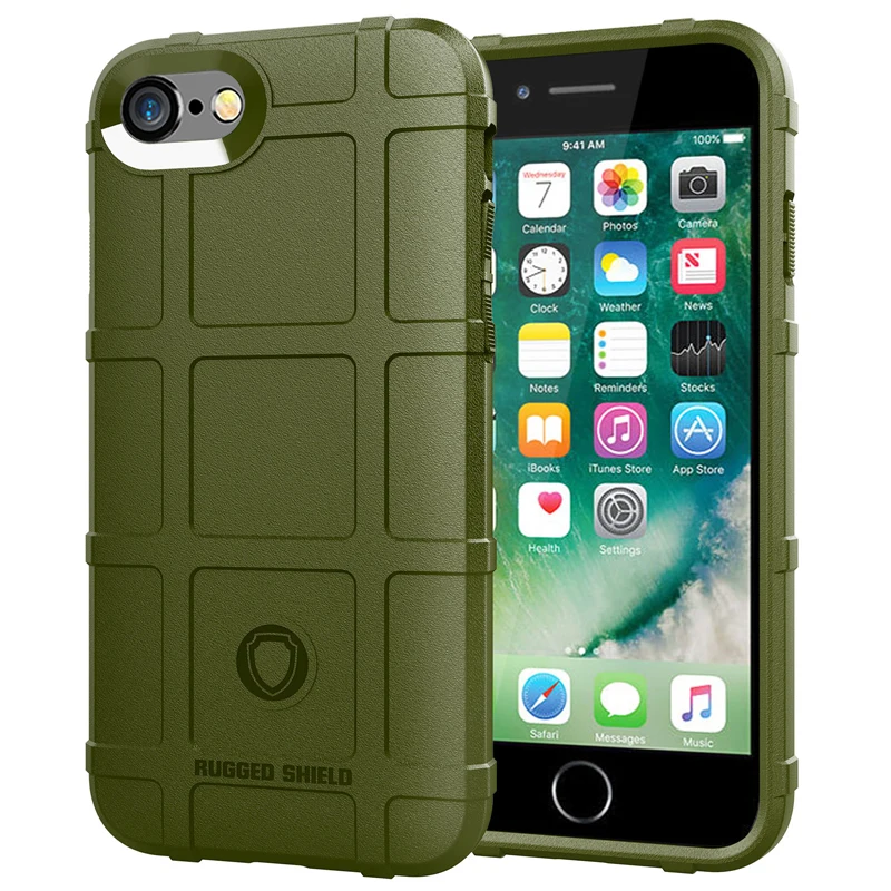 360 Degree Full Body Protection Case for IPhone 7 8 Soft TPU Thick Solid Armor Tactical Protective Cover | Мобильные телефоны и