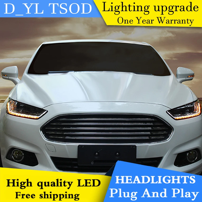 Стайлинга автомобилей головной светильник s для Ford Mondeo 2013 светодиодный налобный