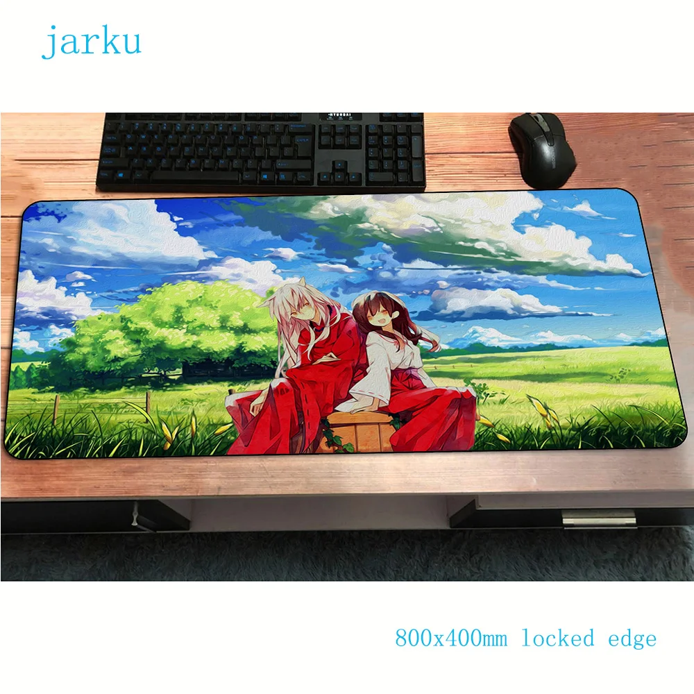 

inuyasha mousepad gamer Gift 800x400x3mm gaming mouse pad large Fashion notebook pc accessories laptop padmouse ergonomic mat