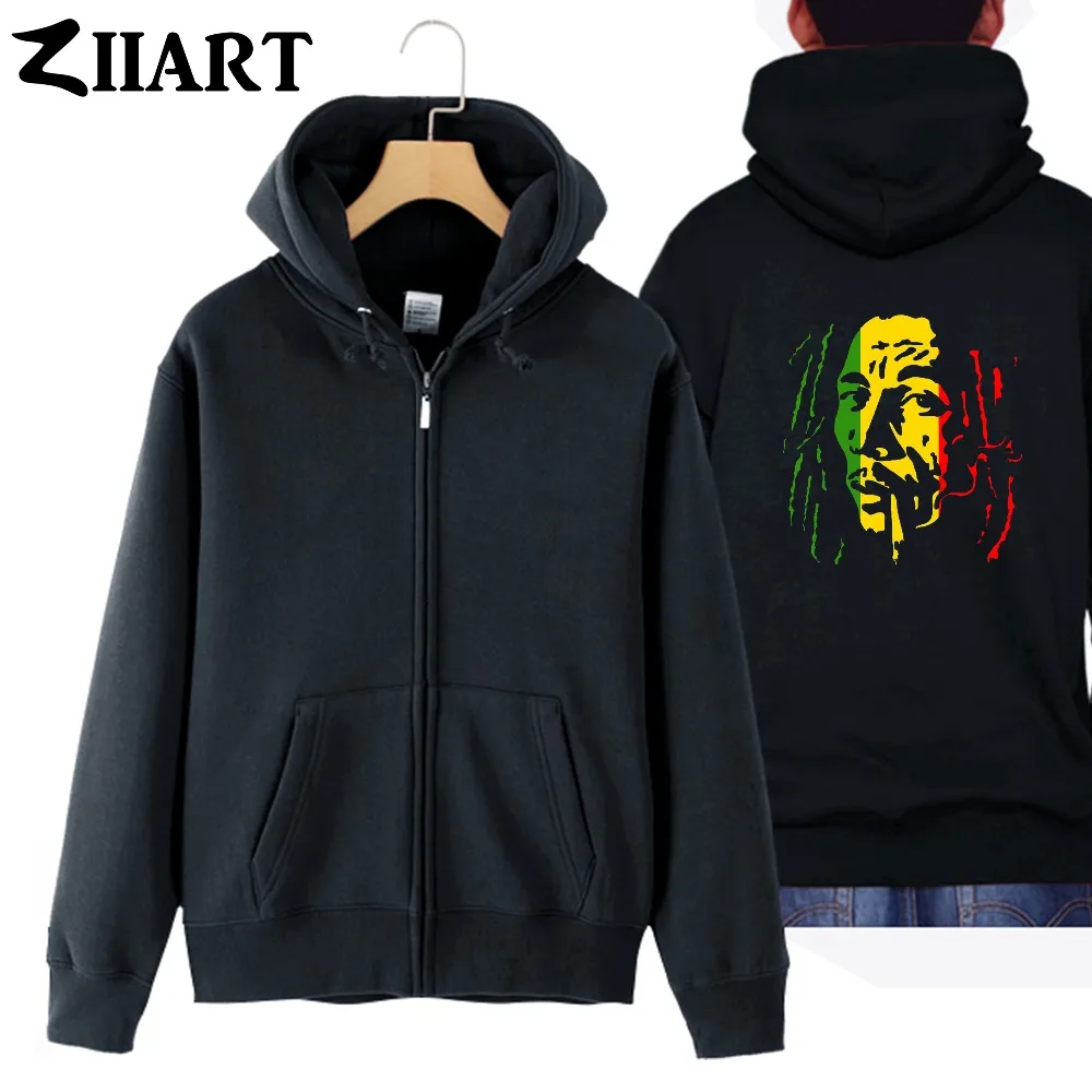 Bob marley курительная сигарета одежда для пары женские хлопковые пальто на молнии с