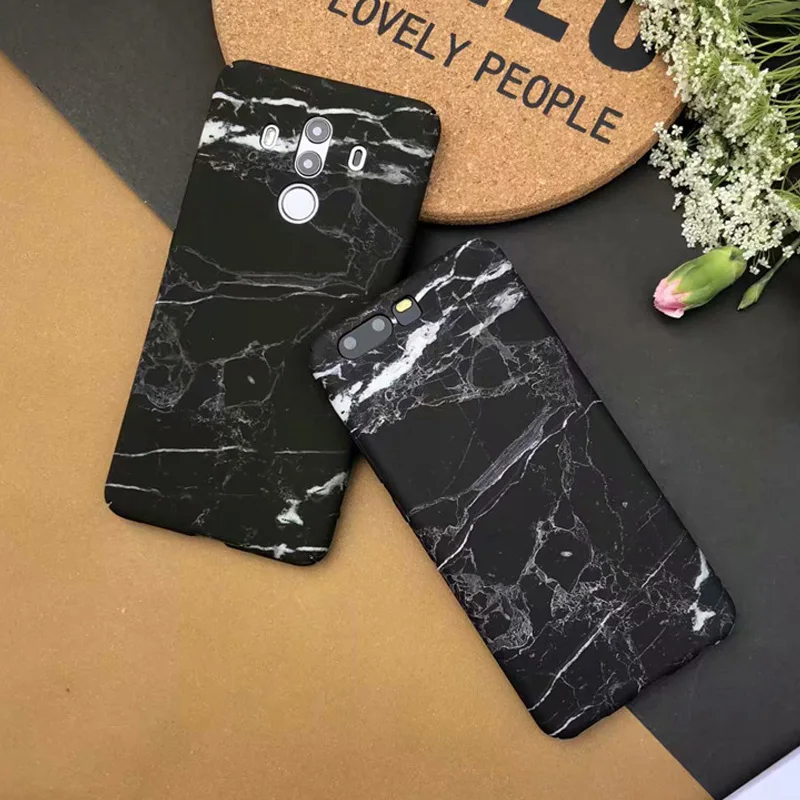 Rheinruby Retro Rose Flower Marble Case For Huawei Mate 20 Pro X P10 P20 10 Honor V10 Hard PC Cover |