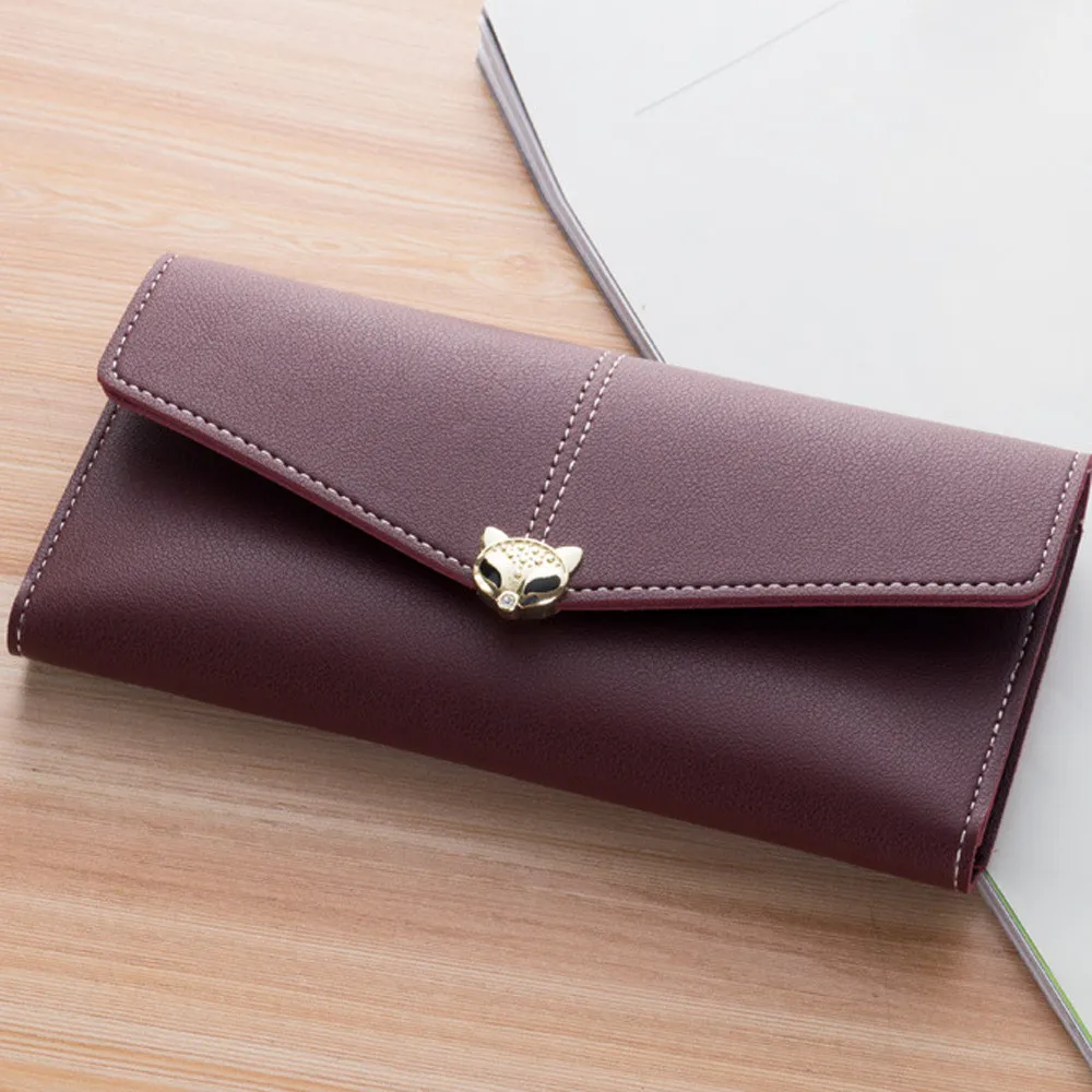 Женский кошелек MOLAVE модный стильный кожаный с отделением для ID карт принтом