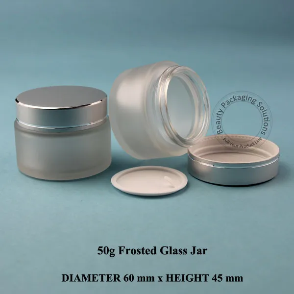 10 шт./лот 50 г Матовая Стеклянная банка для крема бутылки лица Контейнеры эмульсии