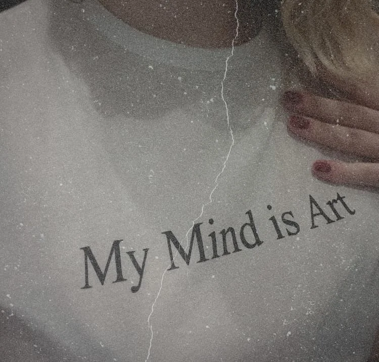 Sunfiz YF My Mind Is Art Quotes футболка винтажная модная с принтом гранж | Женская одежда