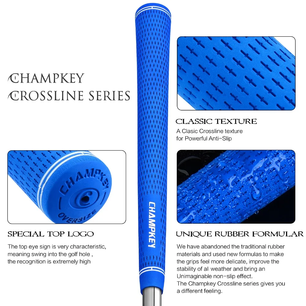 Новинка CHAMPKEY 8 шт. бархатные ручки для гольфа Размер под размер/стандарт/средний размер/большие черные резиновые ручки для клюшек для гольфа