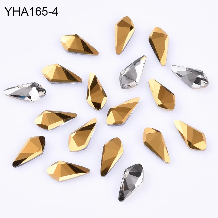 YHA165-4 10 шт. 3D украшение для ногтей Кристаллы для ногтей в форме бриллиантов камни материалы для ногтей аксессуары из стразов 7 цветов выбор YHA165 - Цвет: YHA165-4