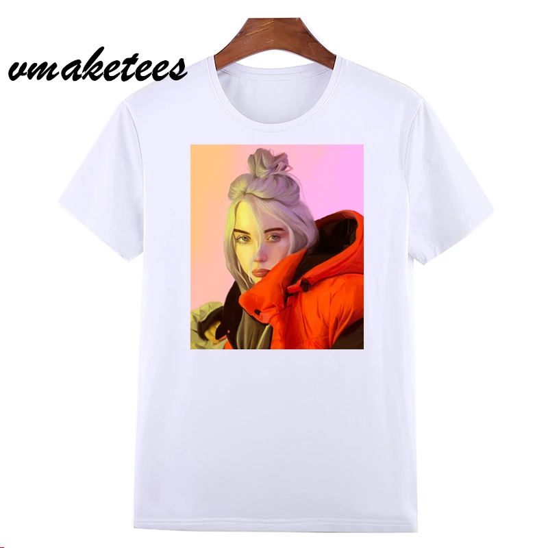Футболки Billie Eilish Футболка с принтом брендовая футболка мужские/женские топы