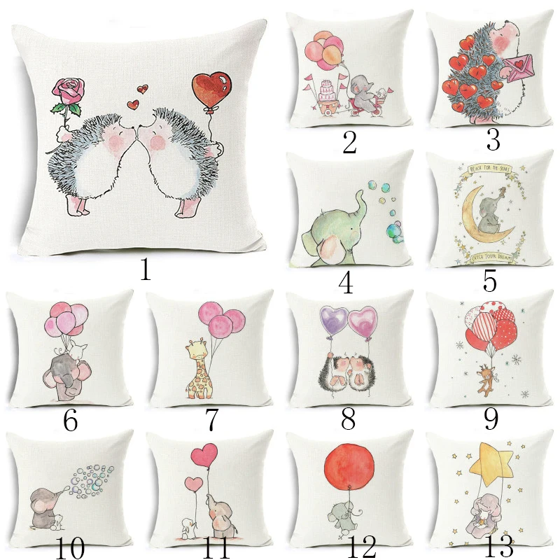 Подушка Жираф из хлопка и полиэстера Elife чехол с мультяшным слоном подушка в виде