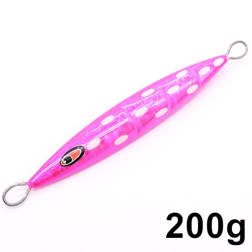 200g-Pink Casfun Janpanes медленный джиг 1 шт. 60 г 80 г 110 г 160 г 200 г рыболовные Джиги соленой воды джиг приманка Джеркбейт рыболовные приманки жесткие приманки - Цвет: 200g-Pink