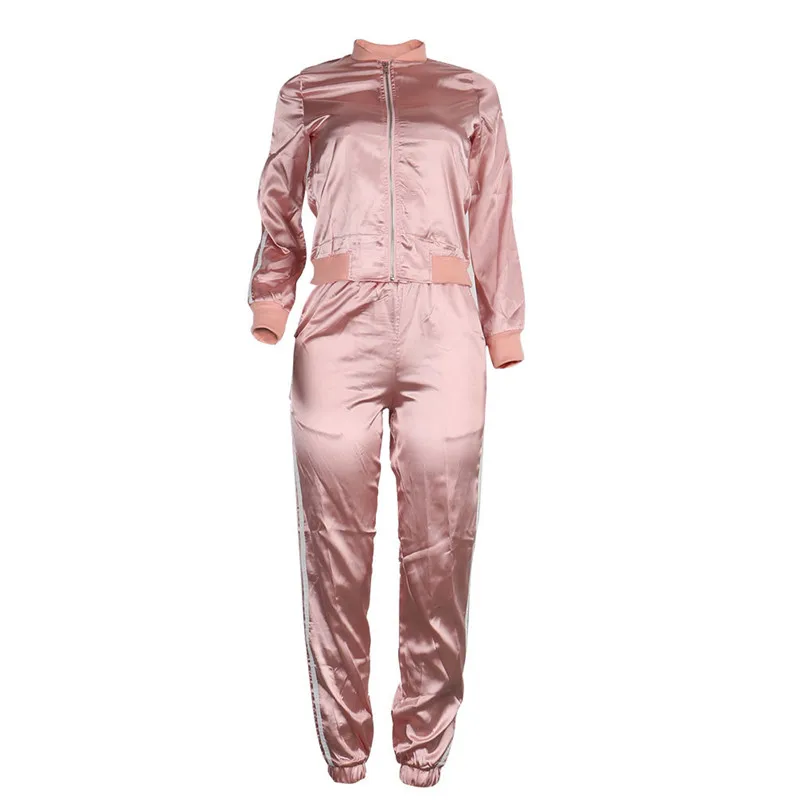 

Adogirl Side Stripe Women Tracksuit Zipper Long Sleeve Jacket + Sweatpants Female Sporting Suit Clearance Sale Two Piece Set