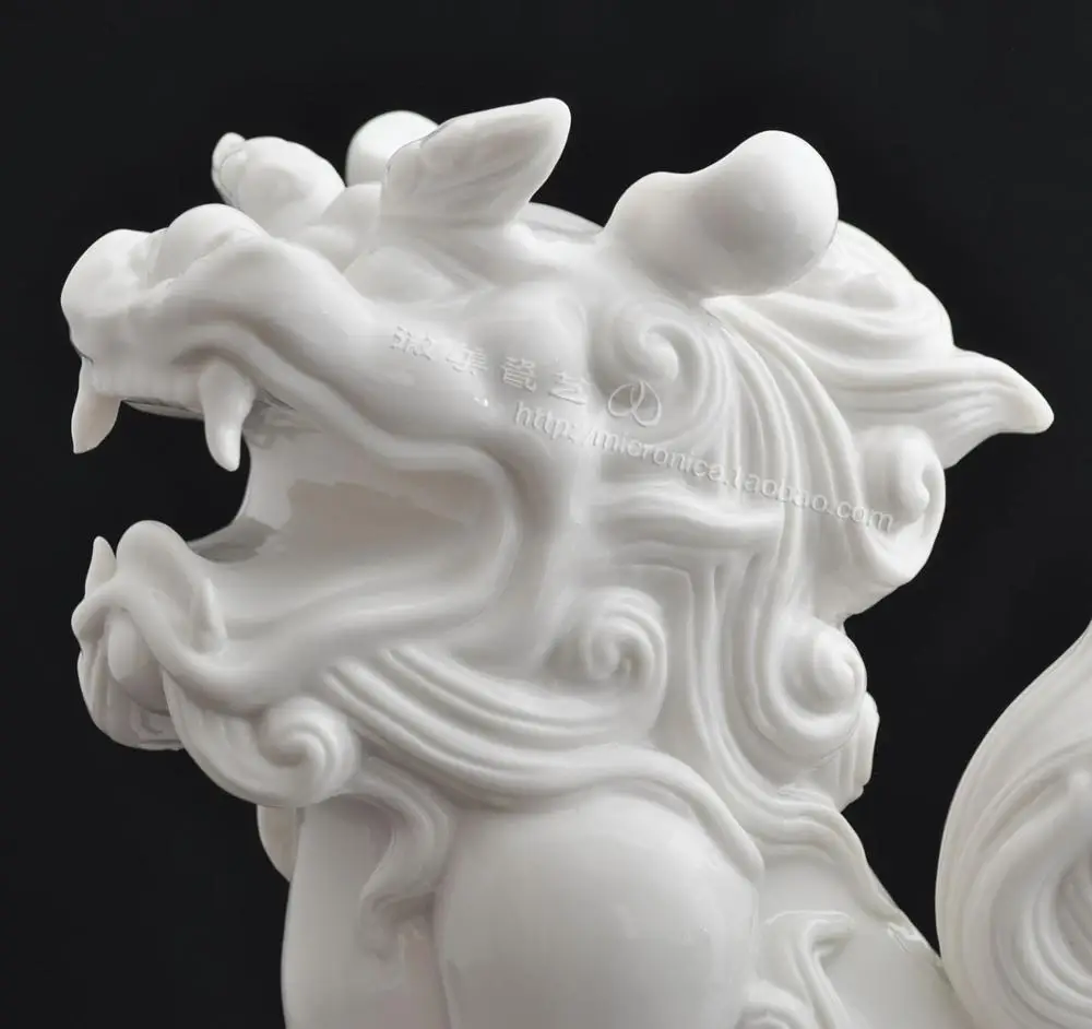 

Dehua Xian Rui - Lion ceramic Shuangshi of mascot talisman feng shui ornaments Home Furnishing jewelry
