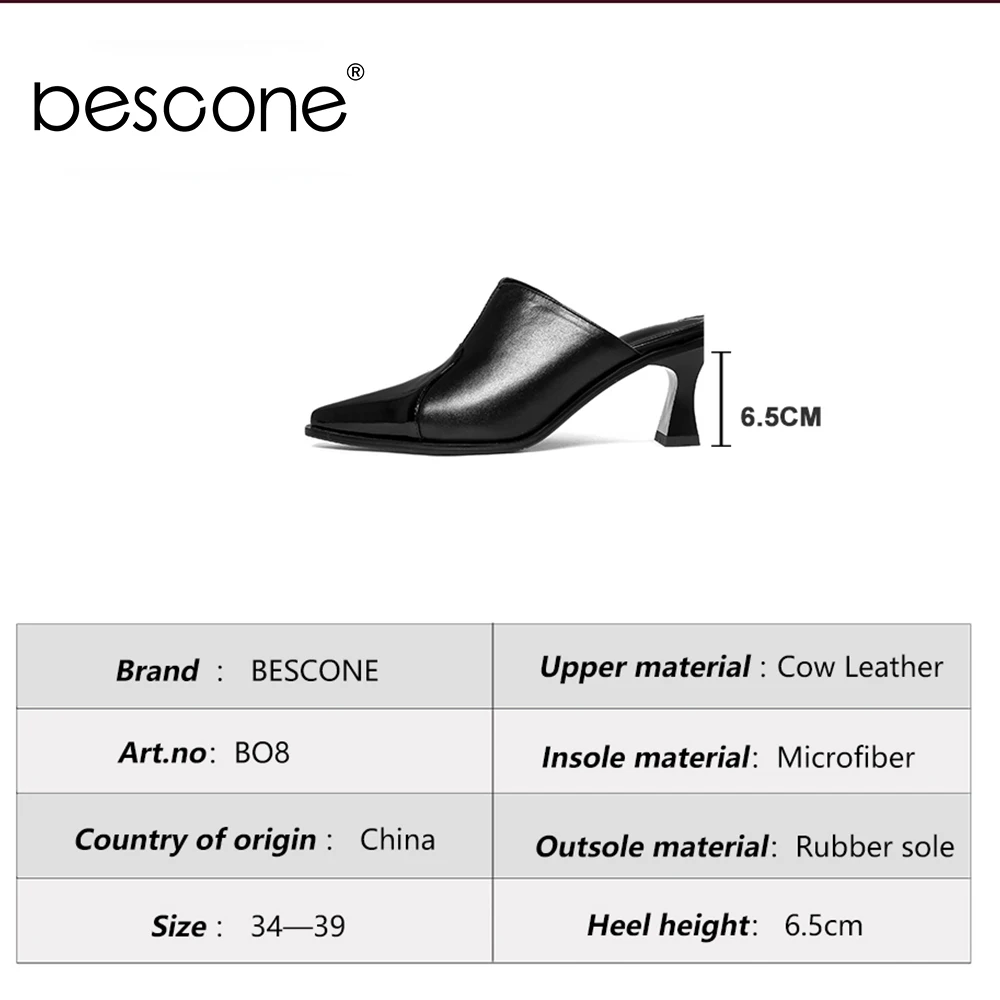 BESCONE/Элегантные женские босоножки Высококачественные туфли на высоком каблуке