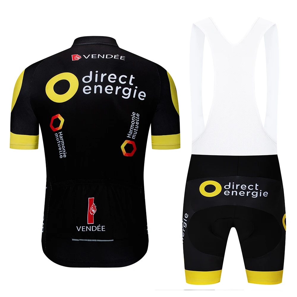 Прямая энергия команда Велоспорт Джерси наборы Ropa Ciclismo Мужские Pro летние велосипедные Майо Одежда MTB гель коврик набор велошорт