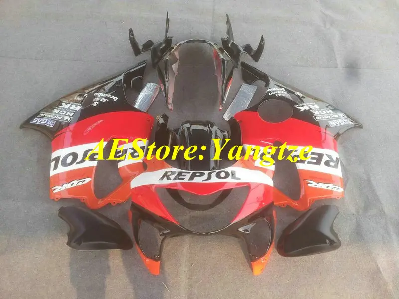 Литьевая форма обтекатель комплект для CBR600 F4 99 00 CBR600F4 1999 2000 ABS Красный Черный