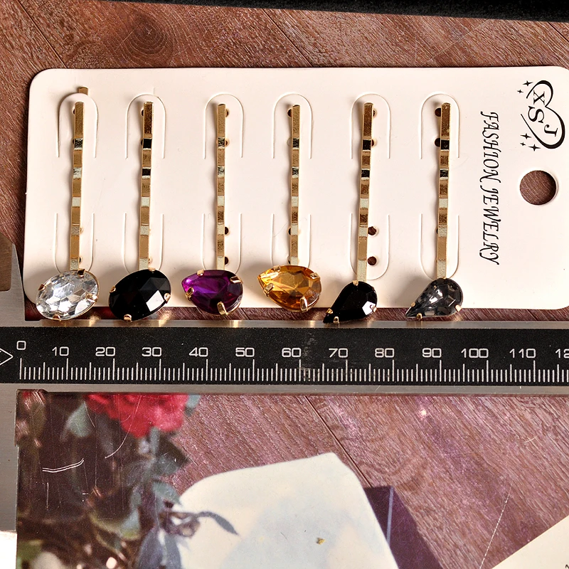 2019 new fashion woman accessories wholesale girls purple black yellow gorgeous beautiful strip hairpin gift agents shipping | Украшения и