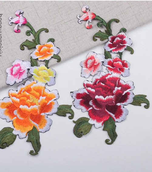 Цветная ткань для вышивки пиона сделай сам аксессуары рукоделия наклейка сцены