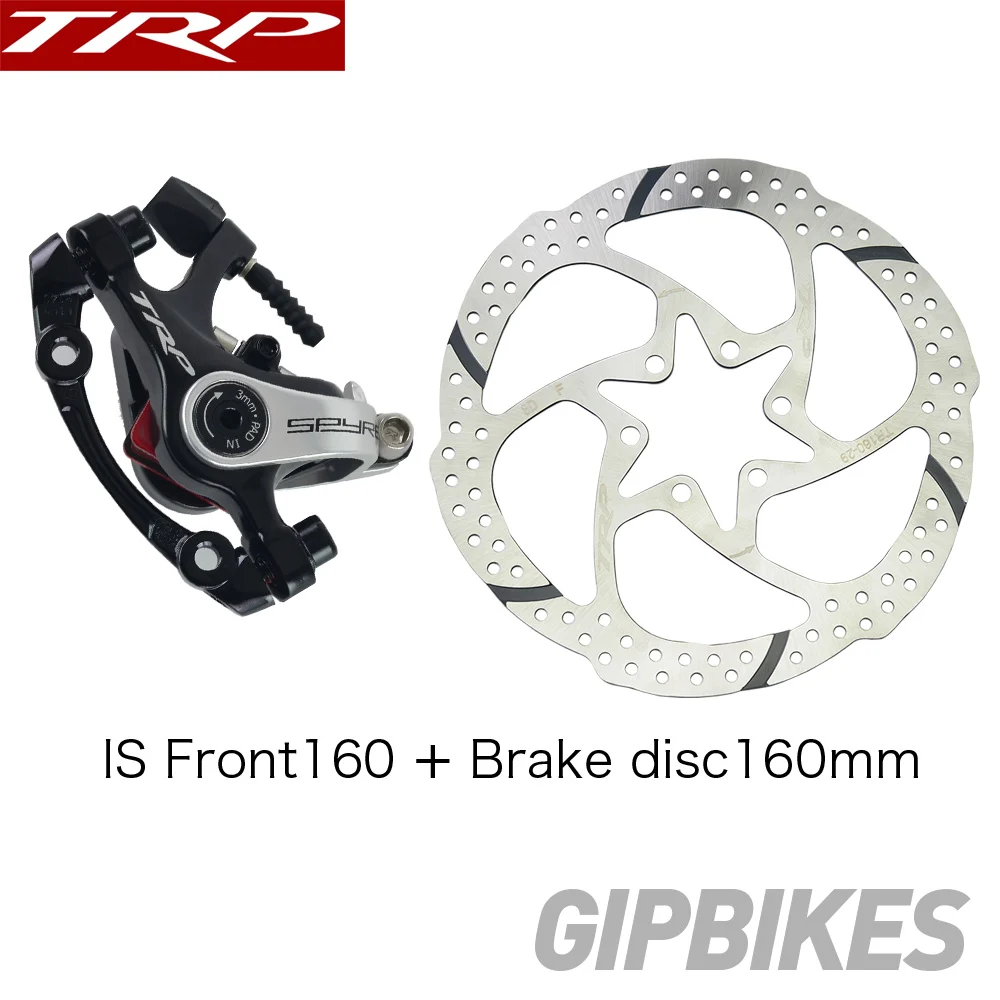 Front 160 disc 160mm TRP Spyre сплав механический дисковый тормозной суппорт TRP SPYRE суппорты передние/задние/пара w/или w/o 160 мм ротор с адаптером винты - Цвет: Front 160 disc 160mm