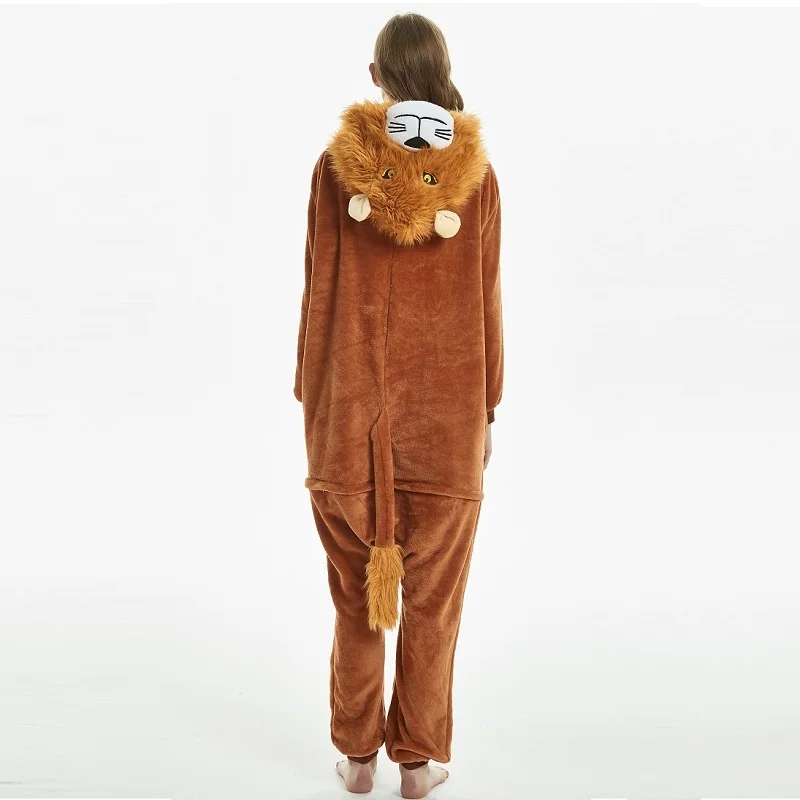 Комбинезон фланелевый с капюшоном и длинным рукавом для мужчин женщин теплый