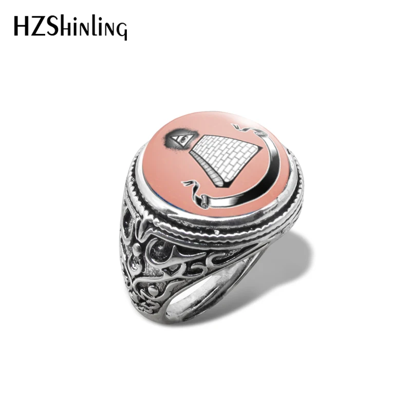 Новинка 2019 Винтажное кольцо с символом иллюминатов кольца для глаз стеклянный